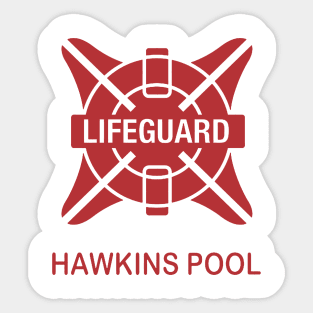 Lifeguard Hawkins Pool Sticker